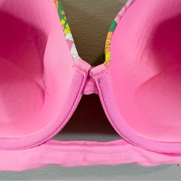 Lane Bryant Cacique Boost Balconette Bra 42DDD White Pink Floral Underwired - Picture 11 of 14